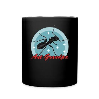 Ameisen Grandpa Ameisenzucht Ameisenfarm Geschenk - Tasse einfarbig - Schwarz - Vorne