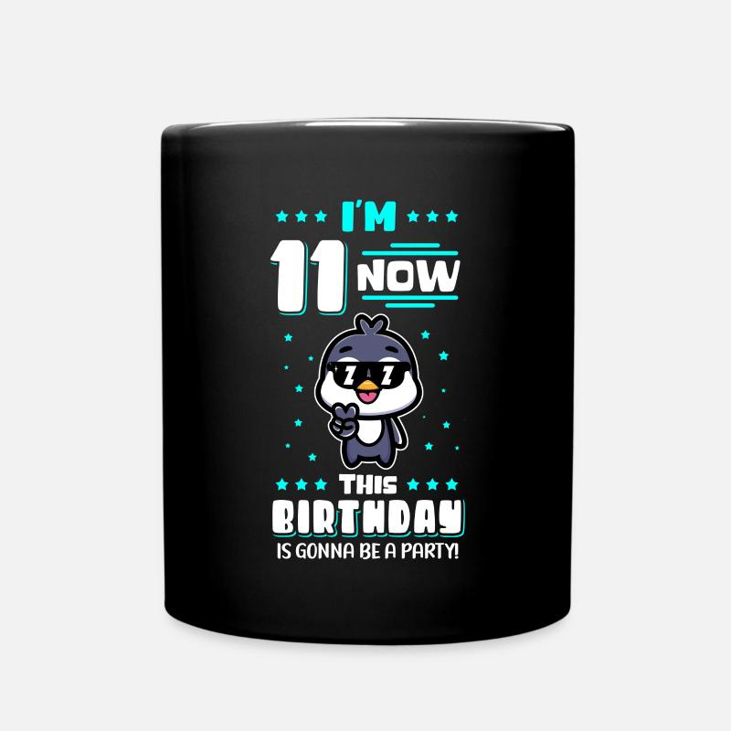 11. Geburtstag 11 Jahre alt Geschenk - Tasse einfarbig - Schwarz