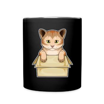 Cat Cardboard - Full Colour Mug - black - Front