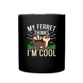 Weasel mon furet pense que je suis cool mignon drôle - Mug uni - noir - Devant