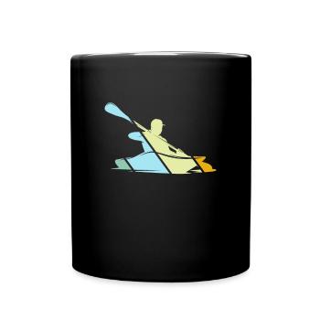 Canoe Retro - Full Colour Mug - black - Front