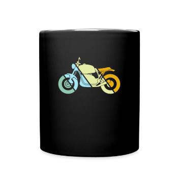 Moto Rétro - Mug uni - noir - Devant