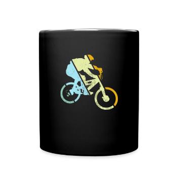 Mountain Bike Retro - Full Colour Mug - black - Front