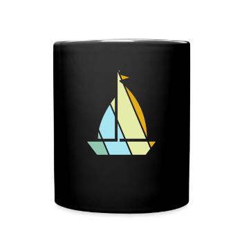 Rétro de la voile - Mug uni - noir - Devant