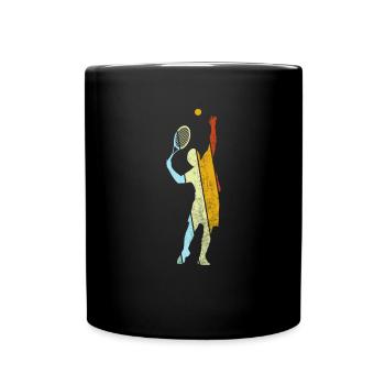 Tennis Rétro - Mug uni - noir - Devant