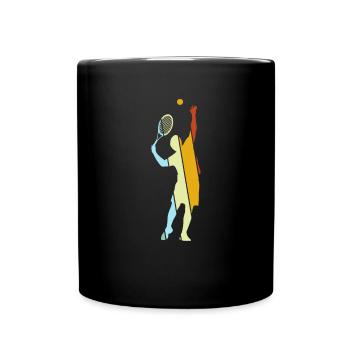 Tennis Rétro - Mug uni - noir - Devant