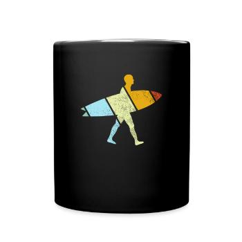 Surfing Retro - Full Colour Mug - black - Front