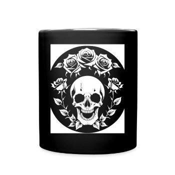 Horreur Crâne Crâne Art Crâne Gothique Heavy Metal - Mug uni - noir - Devant