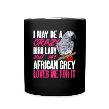 Graupapagei Perroquet gris d’Afrique Papagei - Mug uni - noir - Devant