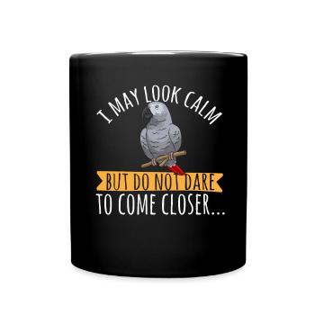 Graupapagei Perroquet gris d’Afrique Papagei - Mug uni - noir - Devant