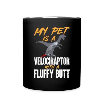 Graupapagei African Grey Parrot Papagei - Tasse einfarbig - Schwarz - Vorne