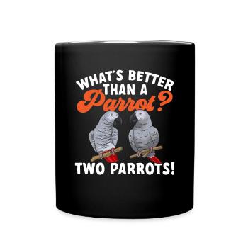Graupapagei Perroquet gris d’Afrique Papagei - Mug uni - noir - Devant