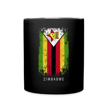 Souvenir avec le drapeau du Zimbabwe - Mug uni - noir - Devant