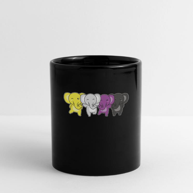 Nonbinary Monkey Flag Pride LGBTQ Cute Monkey Full Colour Mug