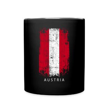 Souvenir with the flag of Austria - Full Colour Mug - black - Front