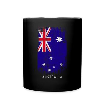 Souvenir with the country flag of Australia - Full Colour Mug - black - Front