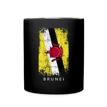 Souvenir with the country flag of Brunei - Full Colour Mug - black - Front