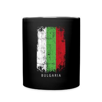 Souvenir avec le drapeau de la Bulgarie - Mug uni - noir - Devant