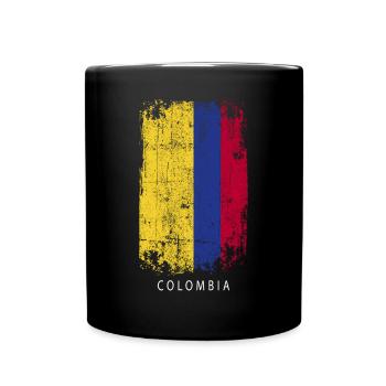 Souvenir with the country flag of Colombia - Full Colour Mug - black - Front