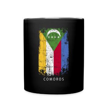 Souvenir with the country flag of Comoros - Full Colour Mug - black - Front