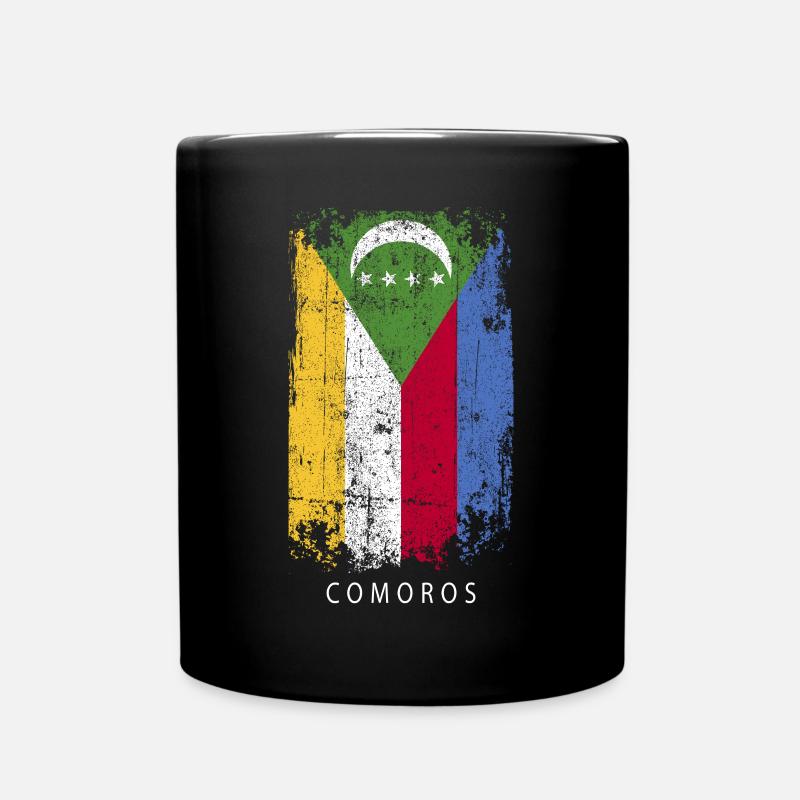 Souvenir avec le drapeau des Comores - Mug uni - noir