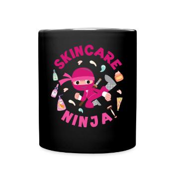 Cute Esthetician Skincare - Full Colour Mug - black - Front