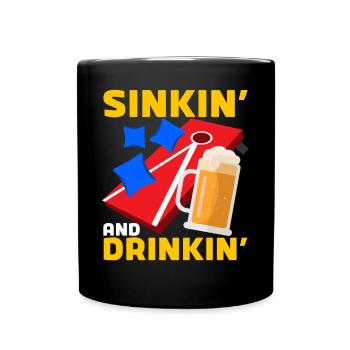 Trou de maïs Cornhole - Mug uni - noir - Devant
