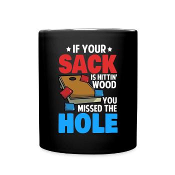 Drôle de trou de maïs - Mug uni - noir - Devant