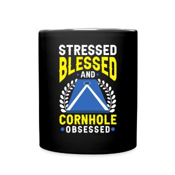 Mais-Loch - Tasse einfarbig - Schwarz - Vorne