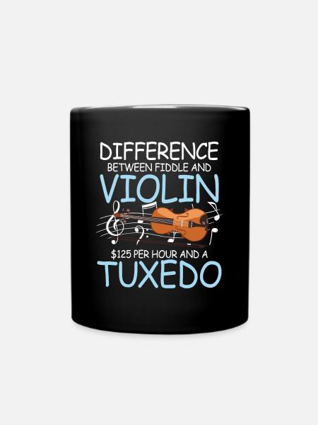 Difference Between Fiddle And Violin - Tasse einfarbig - Schwarz
