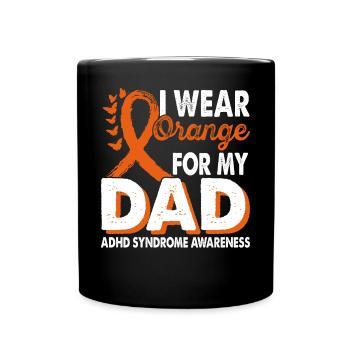 Portez de l’orange pour le - Mug uni - noir - Devant