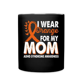 Portez de l’orange pour le - Mug uni - noir - Devant