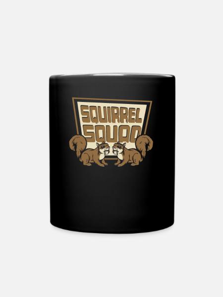 Squirrel Squad Squirrel Fuchshörnchen Eichhörnchen - Tasse einfarbig - Schwarz