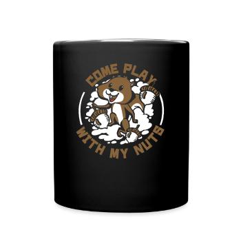 Come Play With My Nuts Grey Squirrel - Full Colour Mug - black - Front