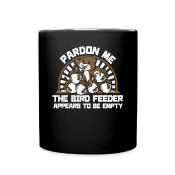 Bird Feeder Appears To Be Empty Fox Squirrel - Full Colour Mug - black - Front
