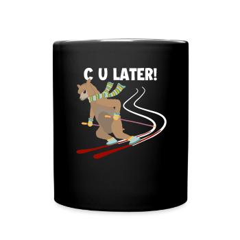 C U Plus tard Huacaya Lama Pako Alpaga Éleveur Alpaga - Mug uni - noir - Devant