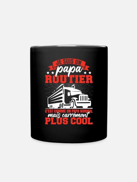 Je Suis Un Papa Routier - Mug uni - noir