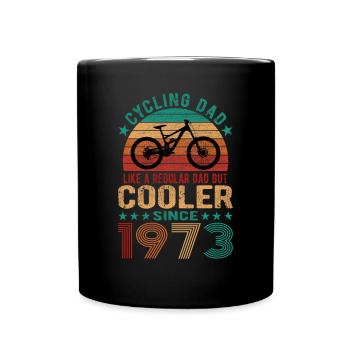 Cycling Dad Like A Regular Dad Cooler Since 1973 - Full Colour Mug - black - Front