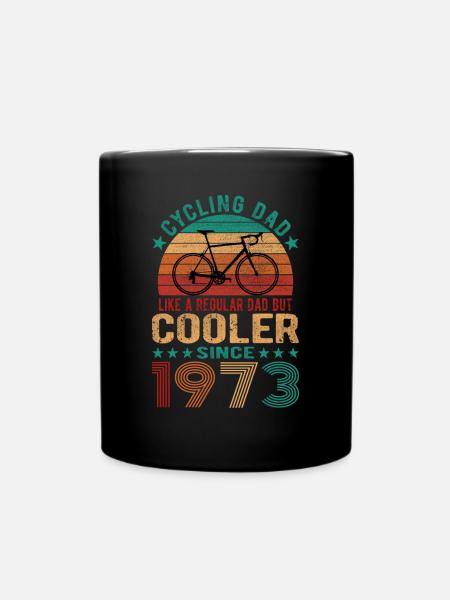 Cycling Dad Like A Regular Dad Cooler Since 1973 - Tasse einfarbig - Schwarz