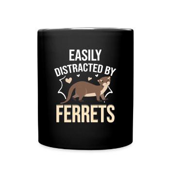 Jolie belette drôle facilement distraite par les furets - Mug uni - noir - Devant