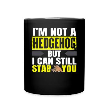 Porcupine Whisperer Animal Lover Rodent Pet Spine - Full Colour Mug - black - Front