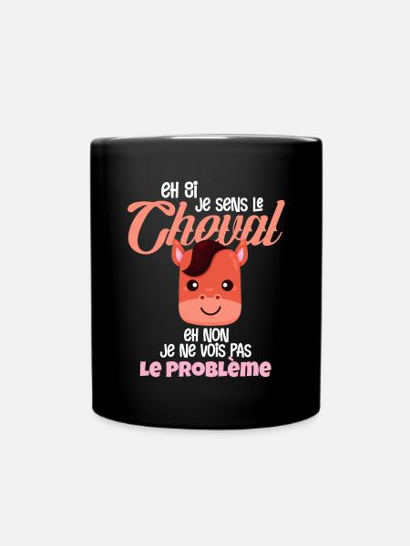 Ce Drôle De Equitation Est Un Cadeau Fille Cheval - Mug uni - noir
