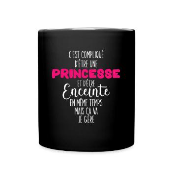 Idée Cadeau Future Maman Enceinte - Mug uni - noir - Devant