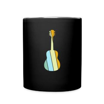 Guitar Retro - Full Colour Mug - black - Front