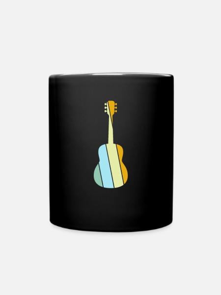 Gitarre Retro - Tasse einfarbig - Schwarz