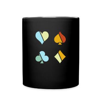 Poker Rétro - Mug uni - noir - Devant