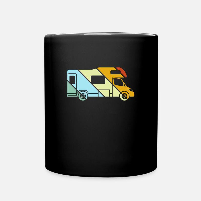 Motorhome Retro - Full Colour Mug - black