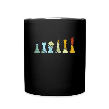 Échecs Rétro - Mug uni - noir - Devant