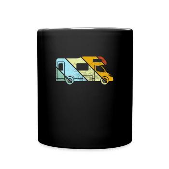 Camping-car rétro - Mug uni - noir - Devant