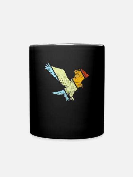 Adler Retro - Tasse einfarbig - Schwarz